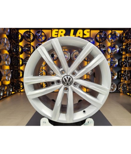 4 Adet VOLKSWAGEN ORIJINAL 8*18 5*112 ET44 57.1 SILVER JANT REVİZE EDİLMİŞ (Takım)