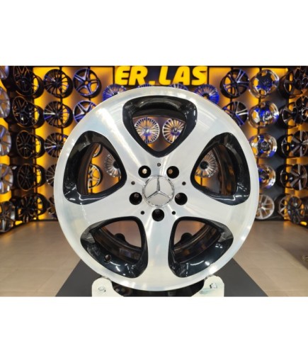 4 Adet MERCEDES ORIJINAL 7.5*17 5*112 ET37 66.6 BLACK MACK JANT REVİZE EDİLMİŞ (Takım)