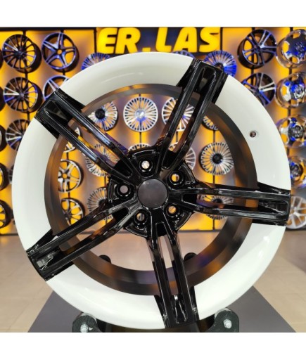 4 Adet TRUVA-1186 8*18 5*114.3 ET40 73.1 BLACK/WHİTE JANT (Takım)