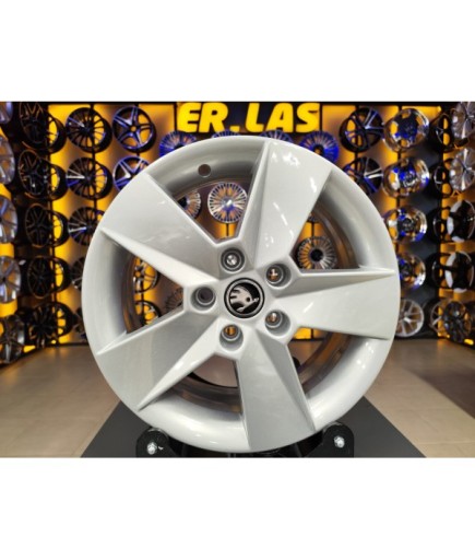 4 Adet SKODA ORIJINAL 7*16 5*112 ET45 57.1 SILVER JANT REVİZE EDİLMİŞ (Takım)