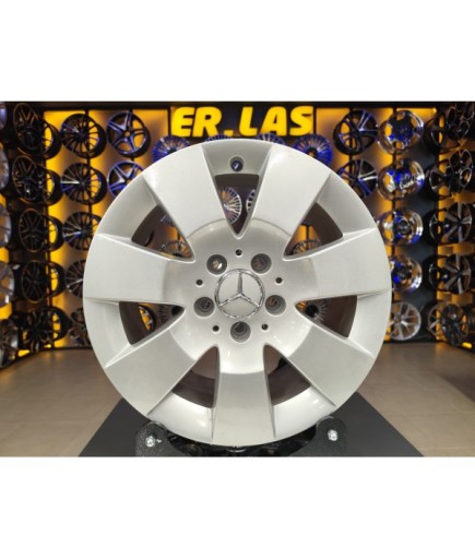 4 Adet MERCEDES ORIJINAL 7*16 5*112 ET53 66.6 SILVER JANT REVİZE EDİLMİŞ (Takım)