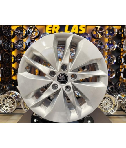 4 Adet SKODA ORIJINAL 7*16 5*112 ET48 57.1 SILVER JANT REVİZE EDİLMİŞ (Takım)