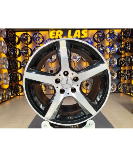 4 Adet MERCEDES ORIJINAL 8.5-9.5*18 5*112 ET48 66.6 BLACK MACK JANT YENİLENMİŞ (Takım)