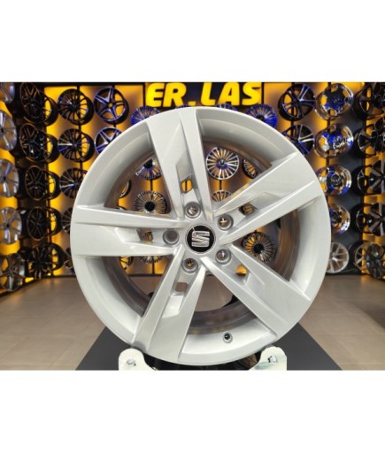 4 Adet SEAT ORIJINAL 7*17 5*112 ET49 57.1 SILVER JANT YENİLENMİŞ (Takım)