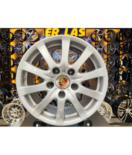 4 Adet PORSCHE ORIJINAL 7.5*17 5*130 ET53 71.6 SILVER JANT YENİLENMİŞ (Takım)