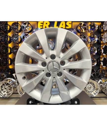 4 Adet MERCEDES ORIJINAL 6.5*16 5*112 ET52 66.6 SILVER JANT YENİLENMİŞ (Takım)