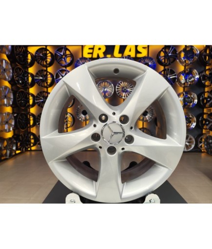 4 Adet MERCEDES ORIJINAL 7*17 5*112 ET51 66.6 SILVER JANT YENİLENMİŞ (Takım)