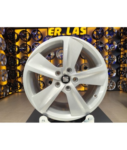 4 Adet SEAT ORIJINAL 7.5*17 5*112 ET51 57.1 SILVER JANT YENİLENMİŞ (Takım)